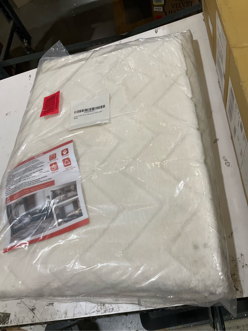 Condition photo showing New/Like New for area rug 4x6,washable area rugs with non-slip tpr backing design,fluffy soft feeling, high traffic,durable,area rug for living room,bedroom,home office,beige beige 4' x 6' (rectangular)