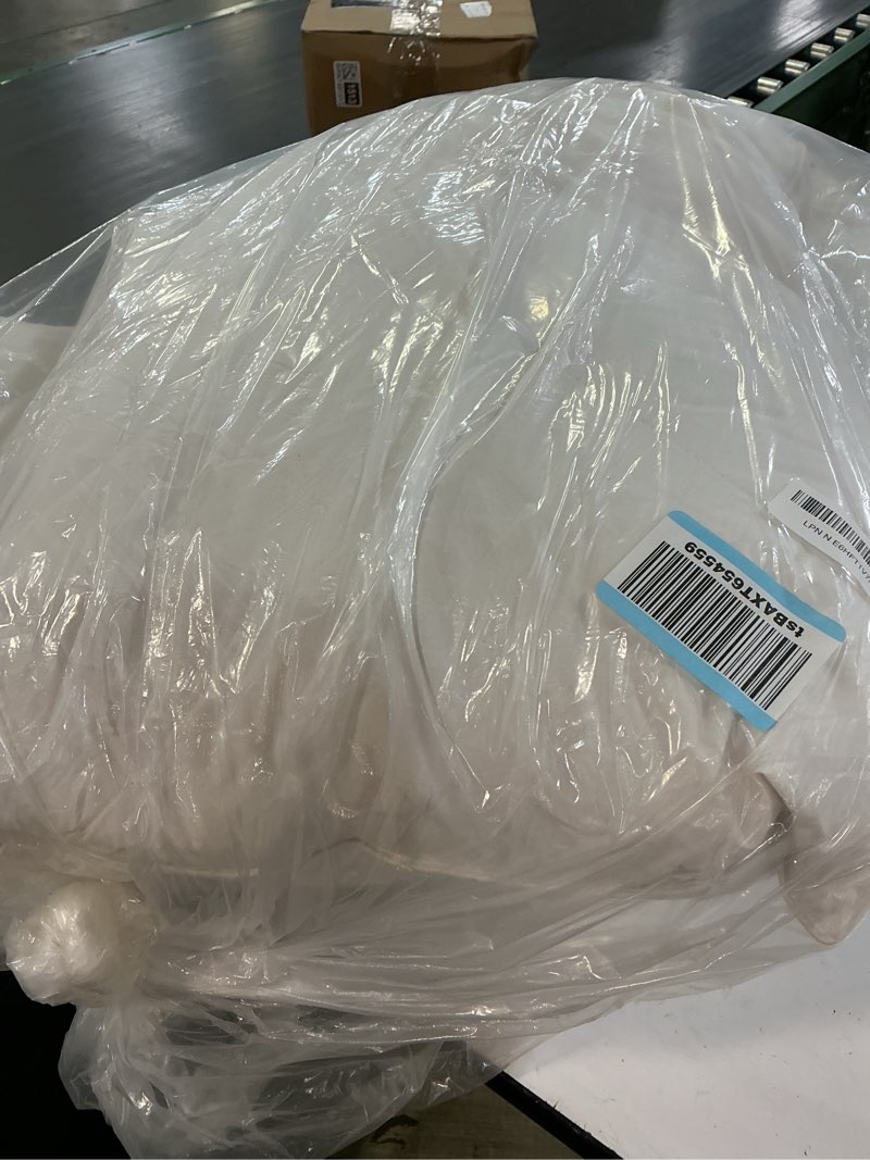 Condition photo showing As Is for three geese white goose feather & cotton pillows king size set of 2 - soft 600 thread count 100% cotton, medium firm,soft support,white solid king (pack of 2) white