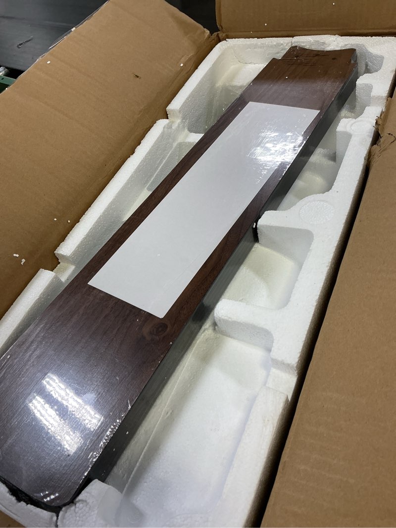 Condition photo showing Good Condition for pochfan 52 inch low profile ceiling fans with lights and remote, flush mount ceiling fan, led dimmable dc reversible modern ceiling fan for bedroom, living room, dining room etc, brushed nickel(black/wood grain)