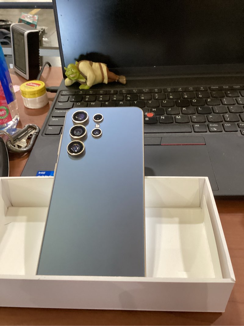 Condition photo showing Good Condition for samsung galaxy s24 ultra cell phone, 256gb ai smartphone, unlocked android, 200mp, 100x zoom cameras, long battery life(, no pen), global version, 2024 - titanium black (renewed)