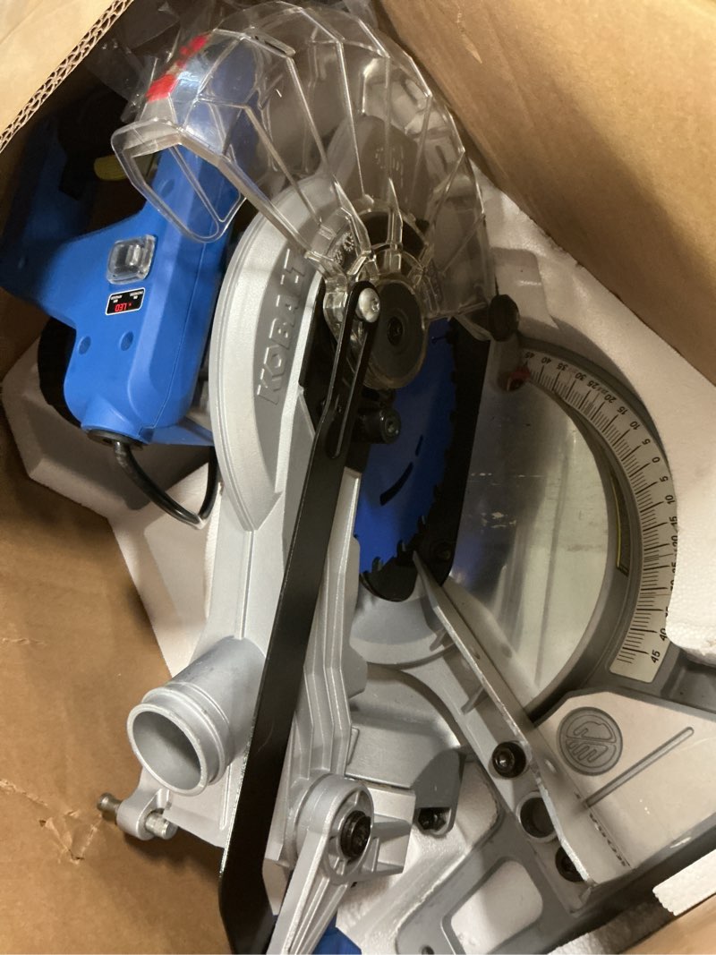 Condition photo showing As Is for Kobalt 7-1/4-in 10-Amp Single Bevel Compound Corded Miter Saw