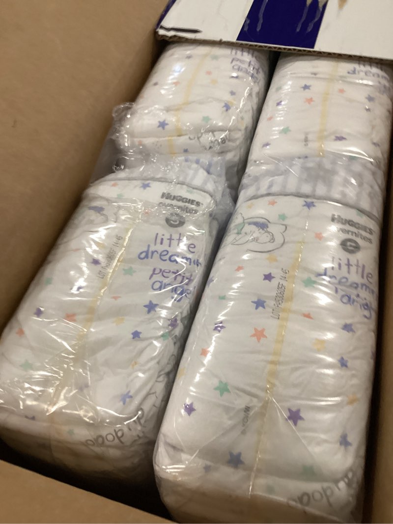 Condition photo showing New/Like New for Huggies Size 5 Overnites Baby Diapers: Overnight Diapers, Size 5 (27+ lbs), 88 Ct, Packaging May Vary