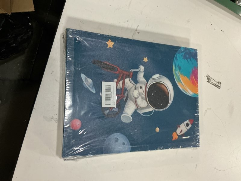 Condition photo showing New/Like New for 3 Pcs Space Nursery Canvas Wall Art Whimsical Outer Space Astronauts Kid Painting Pictures Wall Decor Poster Print Artwork for Boys Room Girls Room Kids Room Decoration Canvas 16L''x12W''