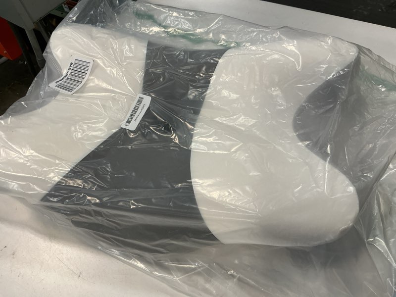 Condition photo showing Good Condition for Cervical Neck Pillow for Pain Relief - Ergonomic Side Sleeper Pillow for Neck Support, Cooling Memory Foam Pillows for Sleeping, Contour Pillow Orthopedic Bed Pillow for Back Stomach Sleepers White & Grey