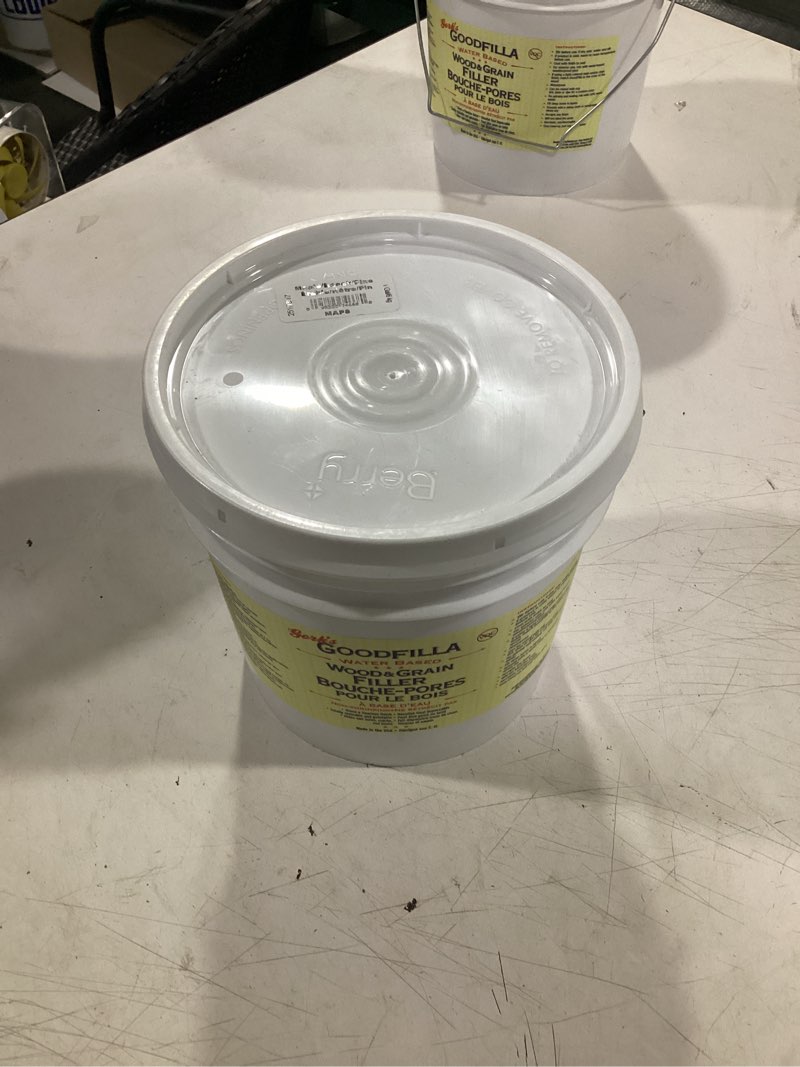 Condition photo showing New/Like New for maple/beech/pine, 1 gallon (13.5lbs) wood and grain filler, stainable, sandable, zero waste, non-toxic, usa made