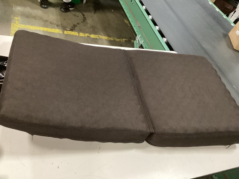 Condition photo showing New/Like New for brown egg crate foam recliner cushion with back support, 19.7 x 19.7 inches, 4.3 inch thick seat, reduces muscle fatigue, ideal for elderly and adults