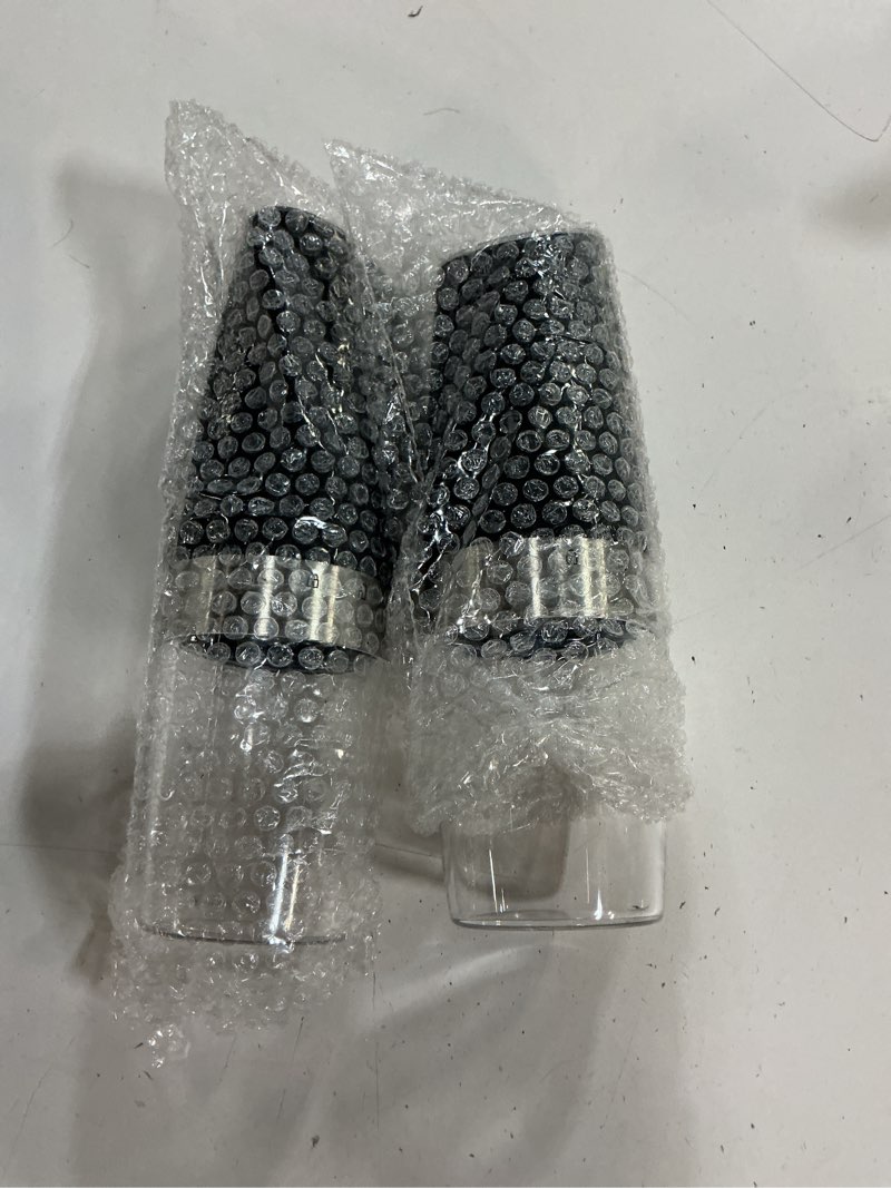 Condition photo showing Good Condition for battery operated salt and pepper grinder set 2 pack (black) | gravity-activated automatic grinder with led light & adjustable coarseness, each uses 6 aaa batteries,kitchen daily seasoning