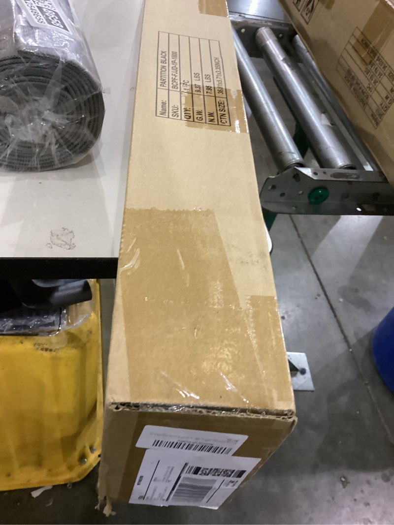 Condition photo showing New/Like New for Room Divider 6FT Single Panel Privacy Screen, 71'' Wide Fabric Indoor Room Divider Wall Divider for Room Separation, Portable Room Partitions and Dividers Freestanding Temporary Wall Room Separators Black Upgraded Base-1 Panel