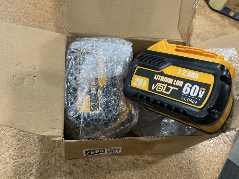 Condition photo showing Good Condition for dzeko 12ah replacement battery for dewalt 20v/60v max batteries compatible with dcb606 dcb609 dcb612 dcb200 dcb206 dcb207 battery packs for dewalt 20v/60v tools and chargers (2 packs)