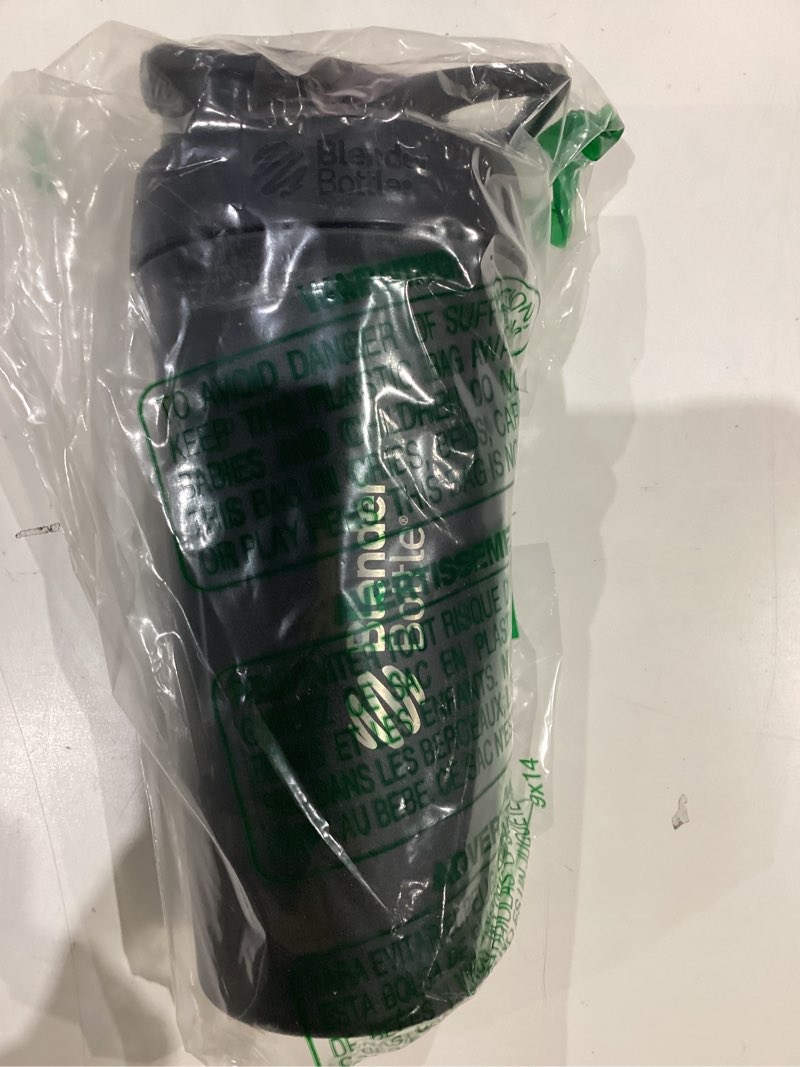 Condition photo showing As Is for BlenderBottle Strada Shaker Cup Insulated Stainless Steel Water Bottle with Wire Whisk, 24-Ounce, Black Flip Black