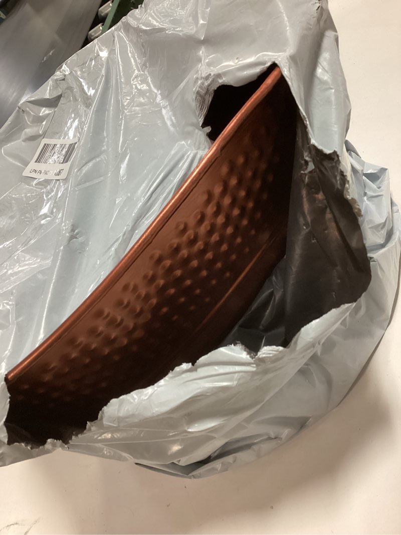 Condition photo showing Good Condition for BluPup Indestructible Metal Dog Toy Bin: Pet Toy Box Storage Basket for Living Room Area, Beautiful Design and Perfect Size 15-Quart (1 Pack, Round) 15 Quart Round-1 Pack