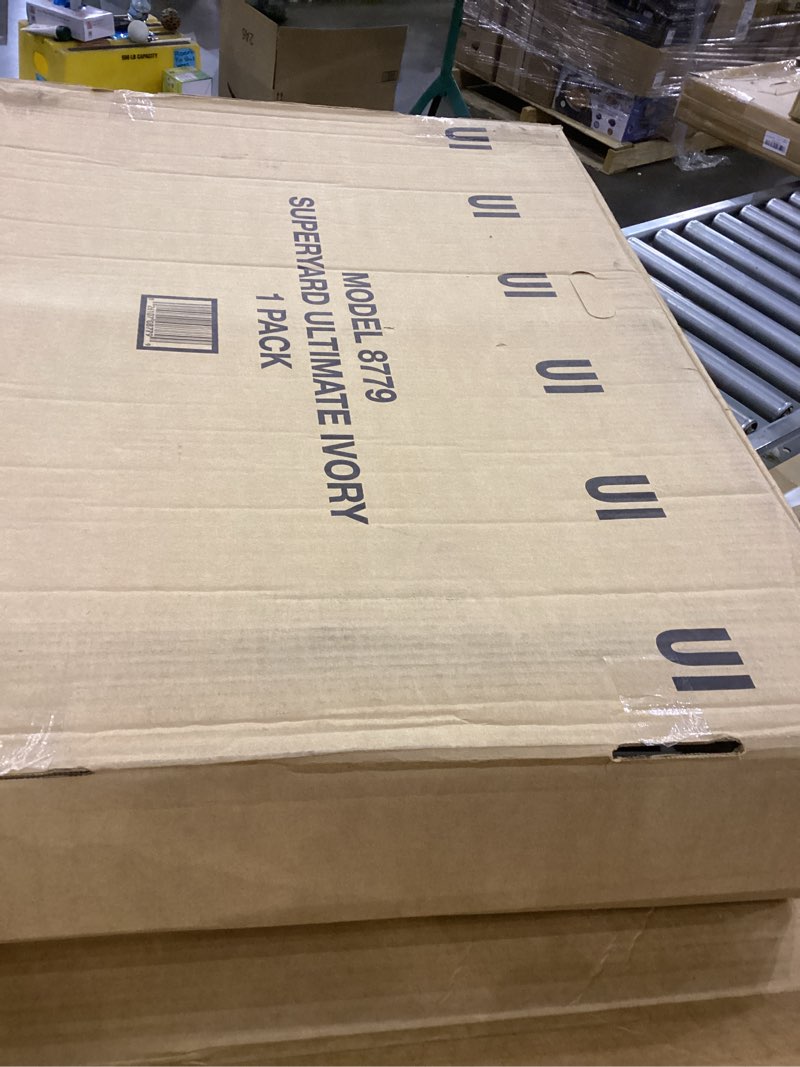 Condition photo showing Good Condition for Toddleroo by North States - Superyard Ultimate Play Yard: Freestanding 6-Panel Baby Playpen with Door - Indoor or Outdoor Use - Made in USA - Encloses Up to 18.5 Square Feet - 26 Inches Tall - Ivory 6-Panel Ivory