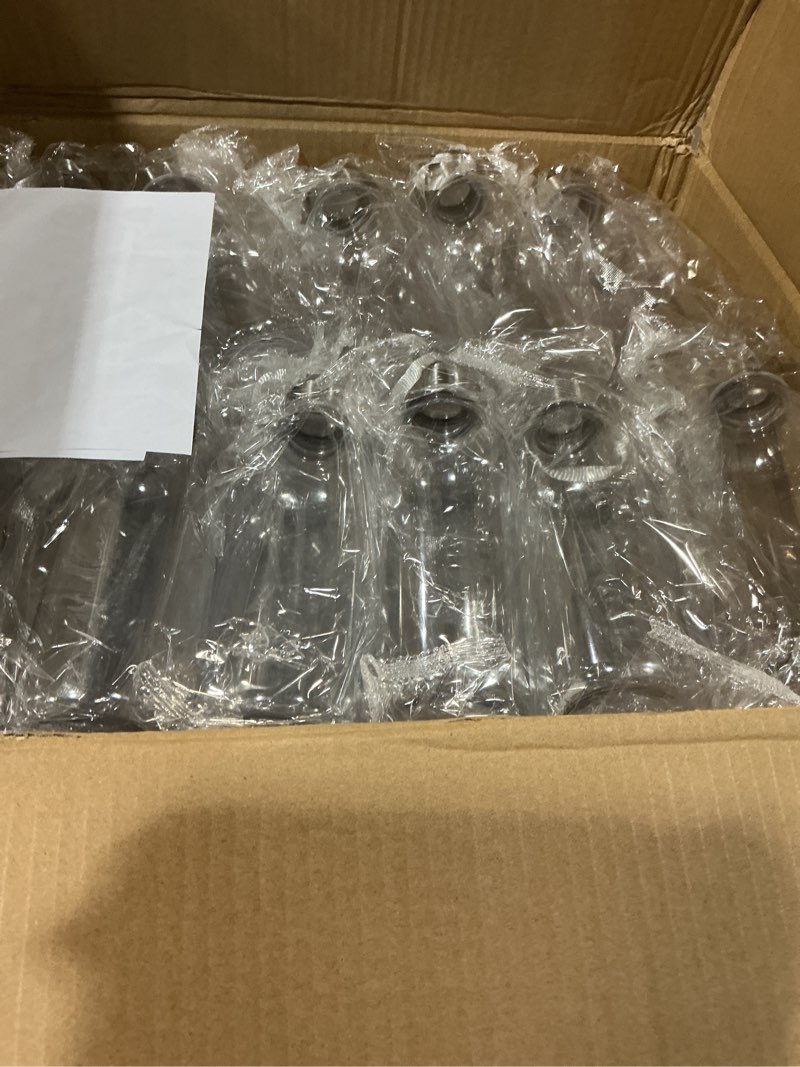 Condition photo showing Good Condition for zubebe 80 pcs 17 oz clear water bottles bulk reusable juice bottles with stainless steel leak proof lids nylon carrying strap plastic shaker summer party favors for milk, smoothie, juice beverage