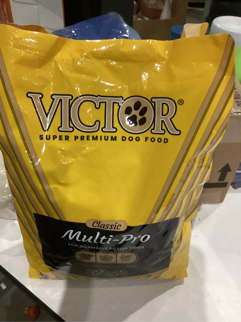 Condition photo showing New/Like New for VICTOR Super Premium Dog Food – Multi-Pro Dry Canine Food – Gluten Free Dog Kibble with Beef, Chicken and Pork Protein for Normally Active Dogs – All Breeds and All Life Stages, 5 lb 5 Pound (Pack of 1)