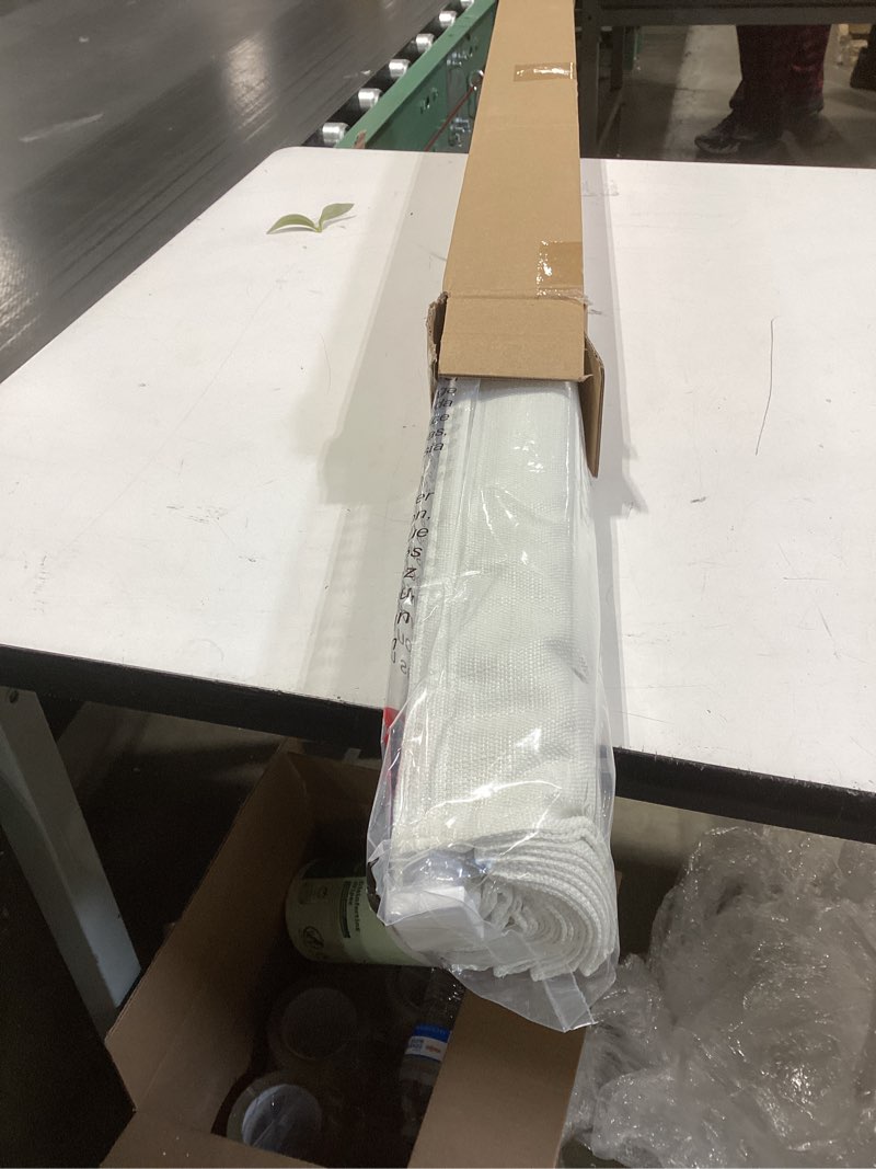 Condition photo showing Good Condition for LazBlinds No Drill Roman Shades for Windows, Cordless Light Filtering Window Shades with UV Protection, Polyester Fabric for Bedroom & Living Room, 32" W x 64" H, Off White Light Filtering - Off White 32"W x 64"H