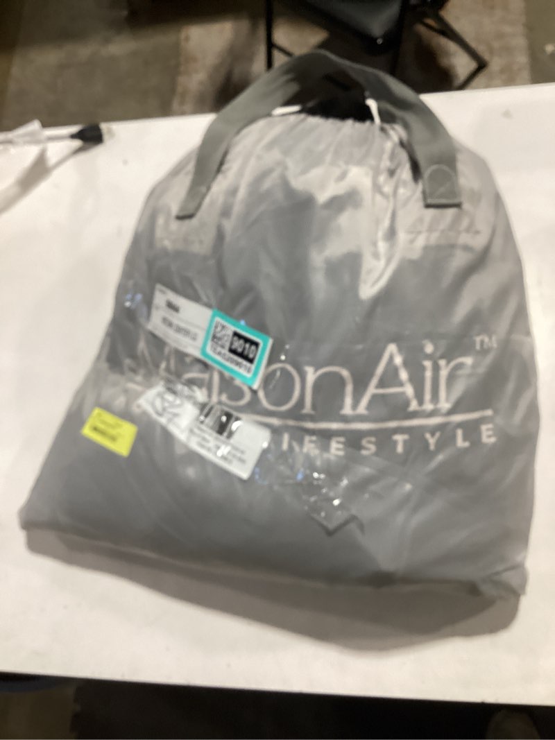 Condition photo showing As Is for maisonair 12in queen airbed premium air mattress with coil beam support and built in pillow with rechargeable pump