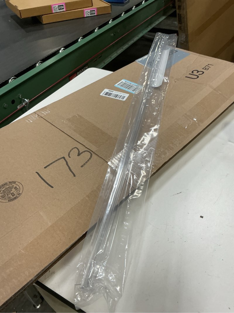 Condition photo showing Good Condition for Prime-Line M 6258 Frameless Shower Door Bottom Seal for 3/8 In. Thick Glass Doors – Stop Shower Leaks and Create a Water Barrier, 36 In., Clear Vinyl (Single Pack) Clear 3/8 in. single flap