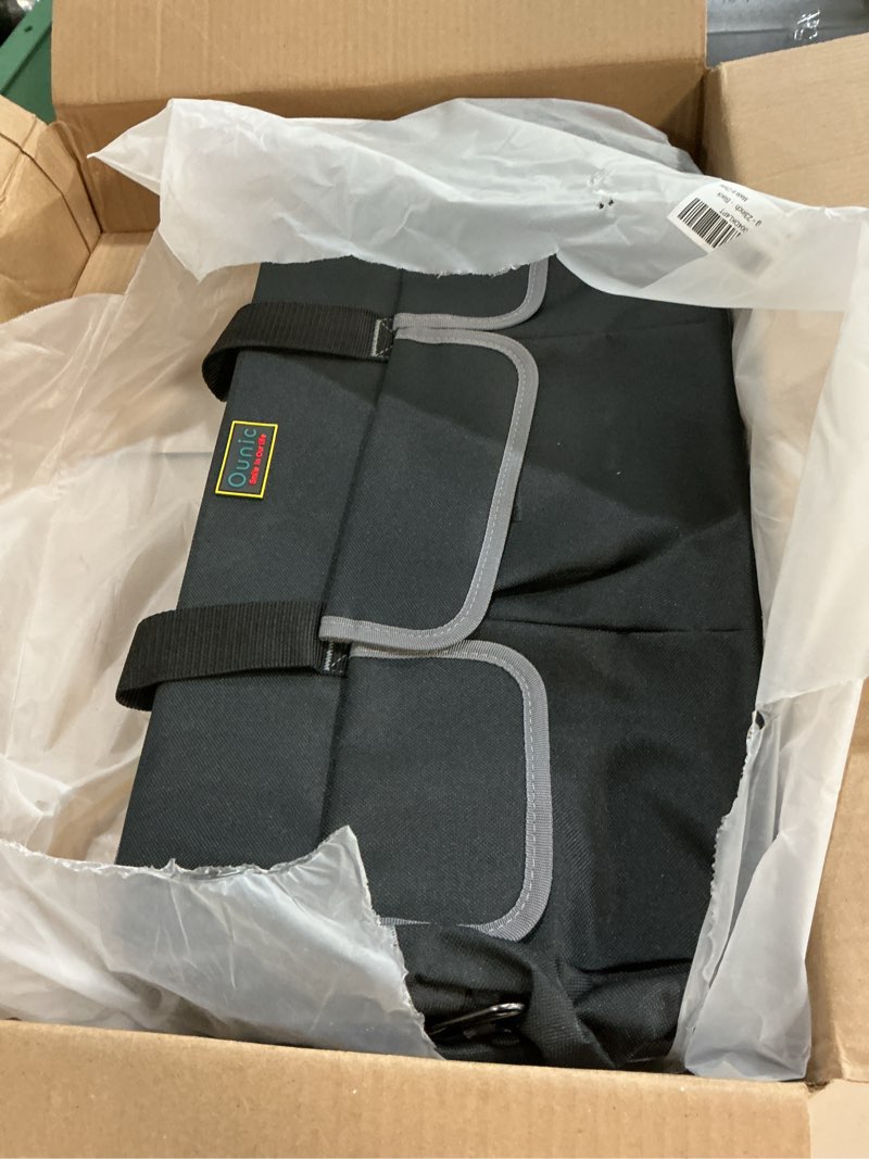 Condition photo showing Good Condition for tool bag, 22 inch large tool bag heavy duty with waterproof molded base, wide mouth tool tote bag tool box organizer with adjustable shoulder strap for him men husband mechanic engineer(black) 22inch black