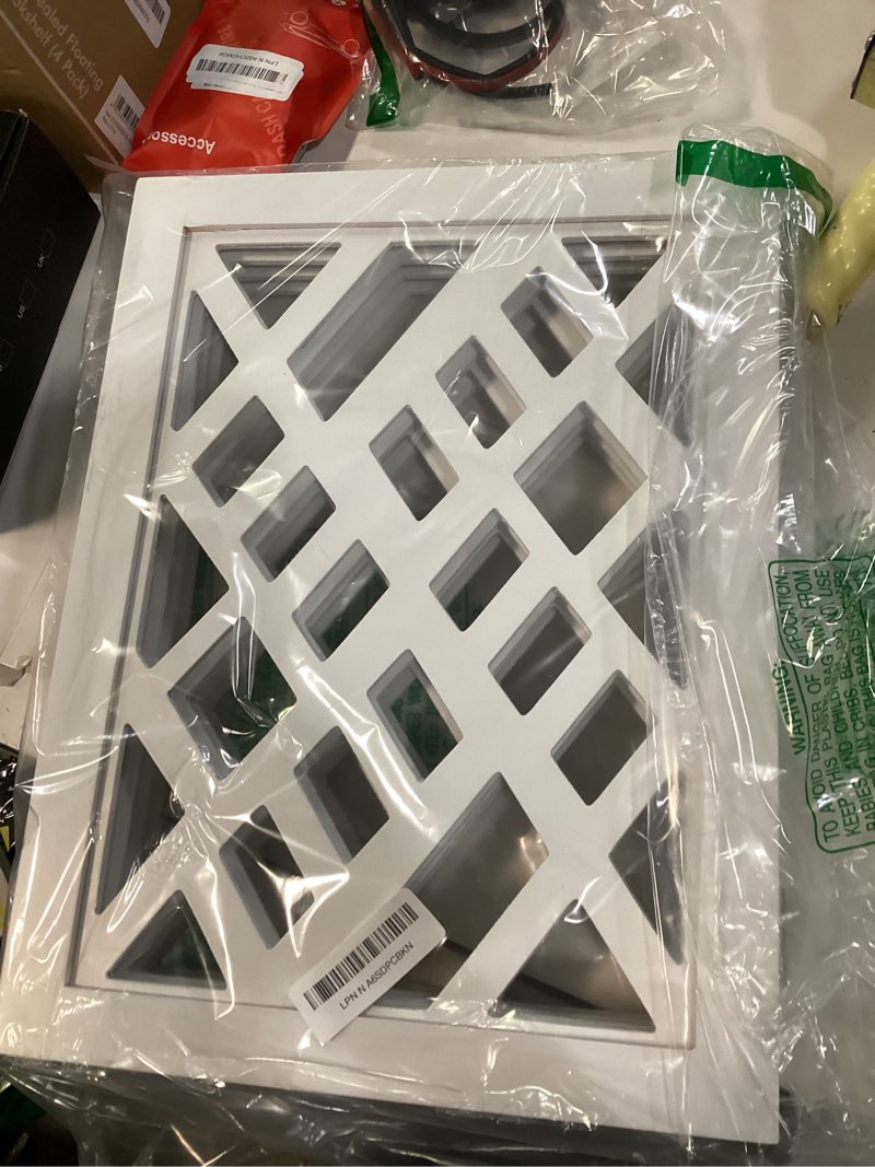 Condition photo showing Good Condition for Cut-Out Design 16" Short Dog Gate for Small Dogs, Foldable Retractable Puppy Gate Indoor - Freestanding Lightweight Pet Barrier for Doorways, Stairs, Hallways (Extends to 41", White) W:4 ?-41 ?