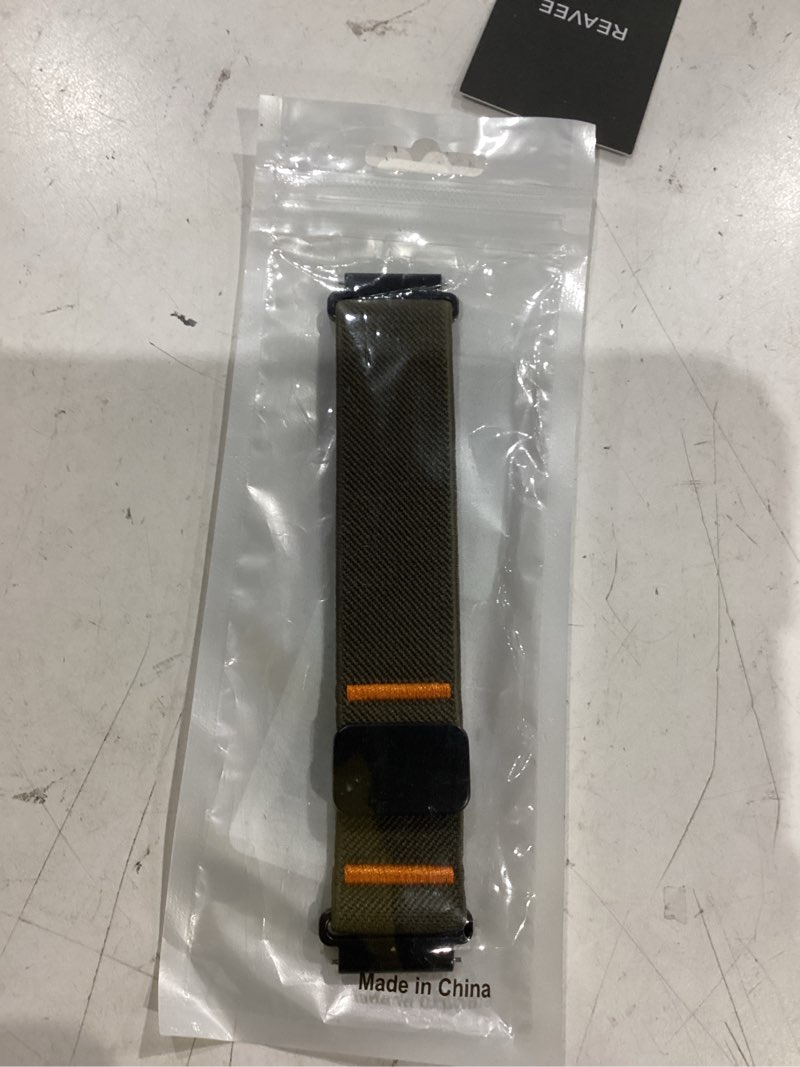 Condition photo showing Good Condition for magnetic elastic bands for samsung galaxy watch 7/6/5/4/fe 40mm 44mm/galaxy watch 6 classic 43 47mm/5 pro 45mm/4 classic 42 46mm/active 2, 20mm wristband stretchy nylon sport strap men women 04-military green 20mm watch band