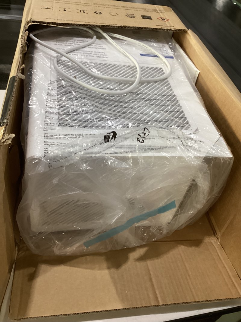 Condition photo showing As Is for 4500 sq.ft energy star most efficient 2025 dehumidifier with pump, aeocky max 80 pint/day smart compressor dehumidifier with drain hose, intelligent humidistat,for basement,bedroom,home (white), not tested