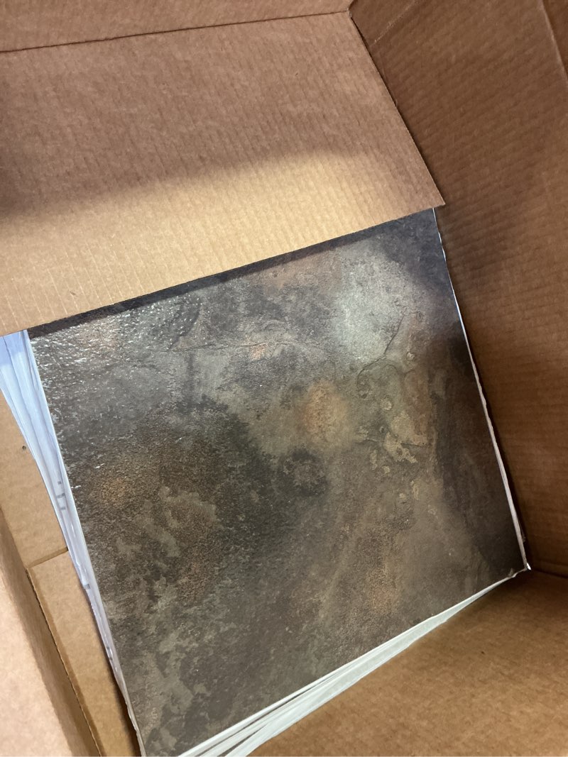 Condition photo showing As Is for Achim Home Furnishings FTVGM32720 Nexus 12-Inch Vinyl Tile, Marble Blocks, 20-Pack, Ancient Beige Mosaic, 12"W x 12"L x 1.2mm T Ancient Beige Mosaic Tile look