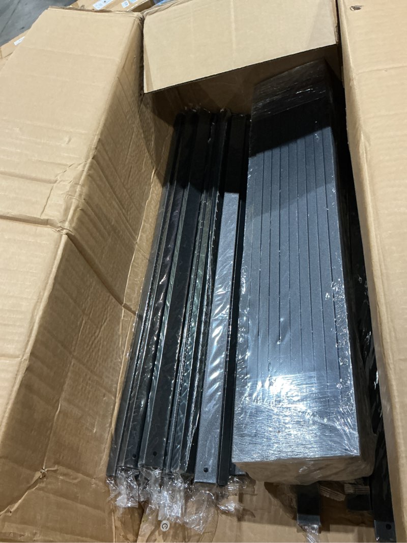 Condition photo showing Good Condition for incomplete hziu 60 pack deck balusters with end caps&screws 26 inch rectangle staircase baluster upgraded metal railing spindles kit for decks,porch 26 inch black-rectangle 60