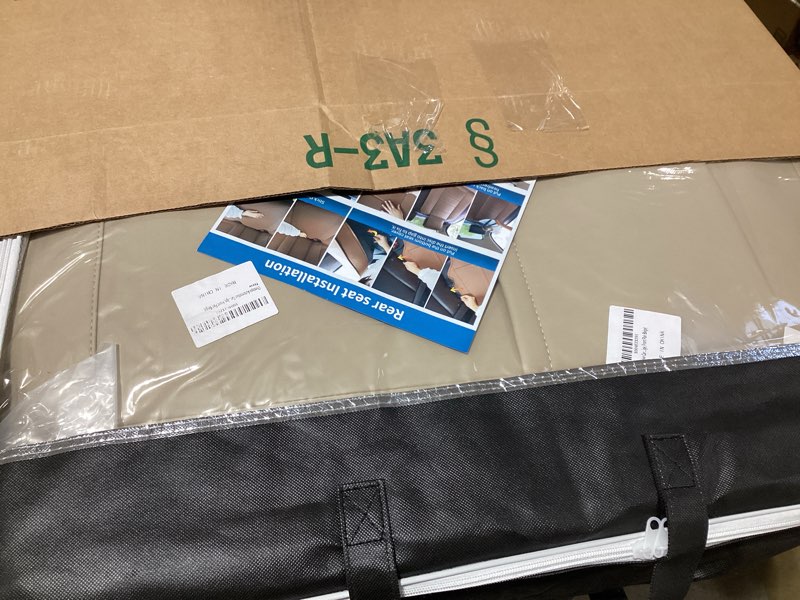 Condition photo showing Good Condition for chezope leather seat covers, beige car seat covers front pair, breathable car seat protectors, wear-resistant car accessories, universal fit for most cars,suvs truck (beige-diamonds, front pair) beige-diamonds front pair