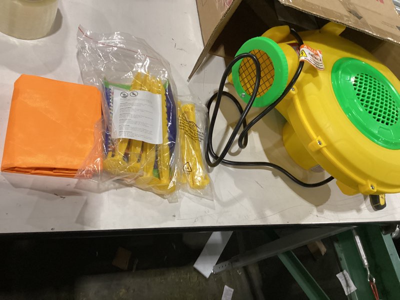 Condition photo showing Good Condition for Bounce House Blower, 370W/0.5HP Commercial Air Blower with Double-Sided Fan Blade Design, Strong Wind and Great Heat Dissipation Properties for Bouncy Castle, Jump Slides, Arch, Inflatables