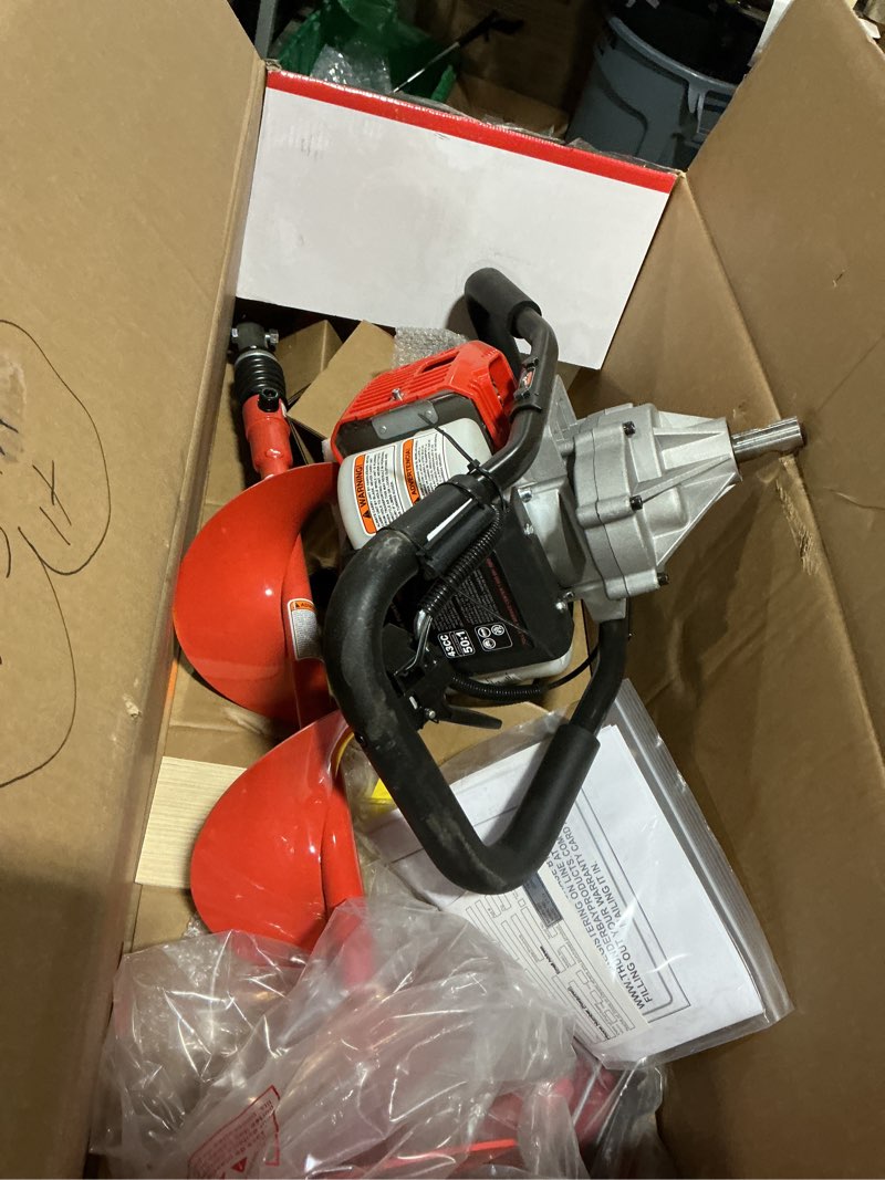 Condition photo showing As Is for thunderbay 43-cc 1-man auger powerhead with 8-in bit included