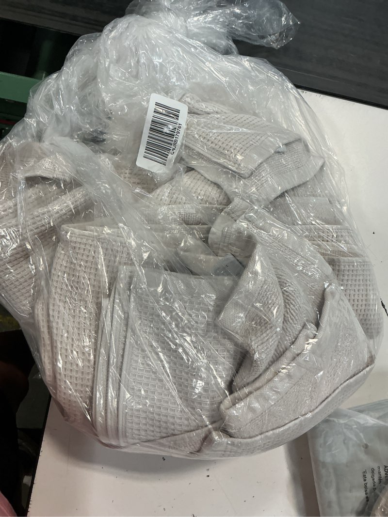 Condition photo showing Good Condition for turkish waffle terry bath towel bundle, one size, silver