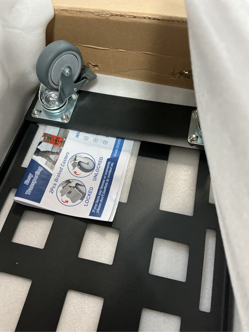 Condition photo showing Good Condition for heavy duty metal dolly for klein modbox storage system, powder-coated tool box rolling cart with 2 swivel & 2 locking casters, compatible with modbox drawer box, full-width & half-width boxes