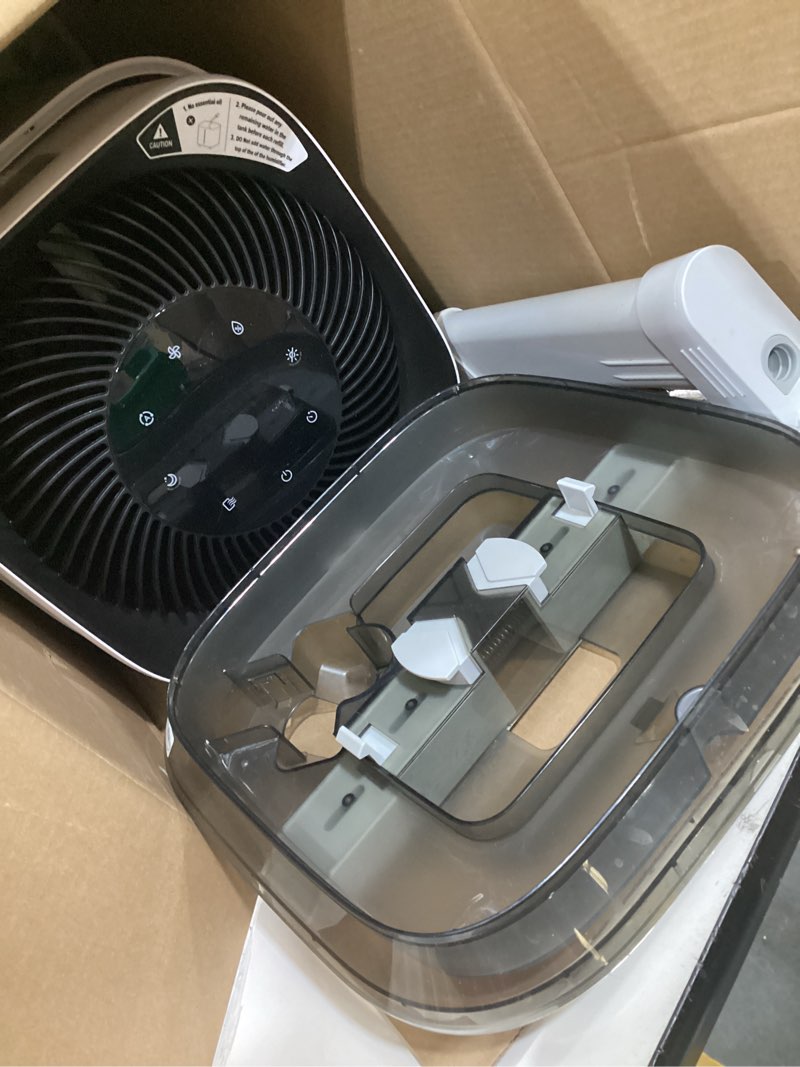 Condition photo showing As Is for levoit superior 6000s smart evaporative humidifiers for home whole house up to 3000ft², 23l, last 72-hour, premium filter, dry mode, wheels & water fill hose, foldable storage, sleep mode, new edition 23l white