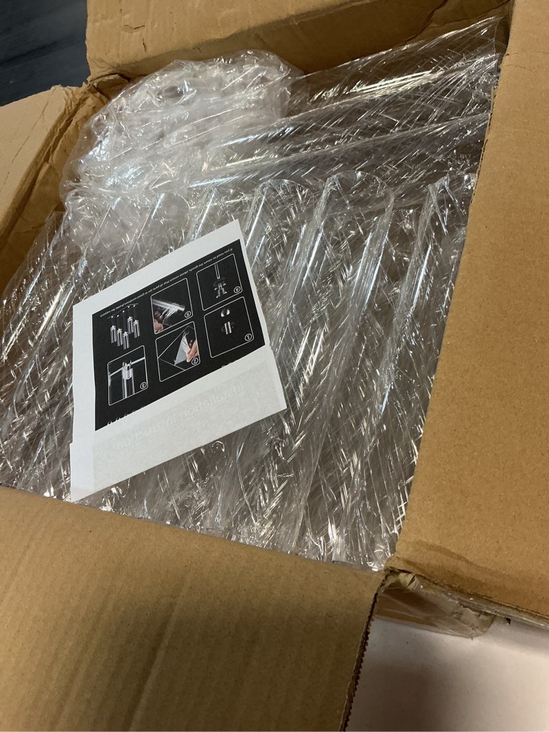 Condition photo showing Good Condition for hushee 8 pcs 5 arm acrylic candelabra centerpieces clear candelabra candle holder crystal taper candlestick with rectangular base valentine's day wedding party table decoration fit 0.87'' led candle