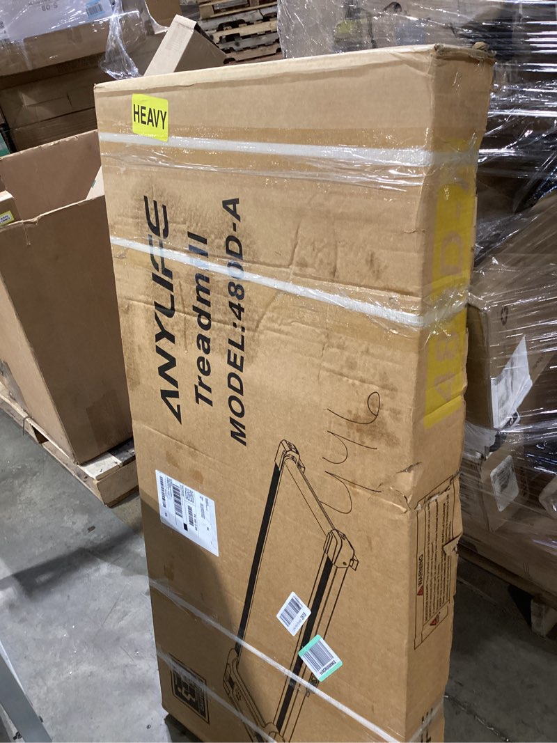 Condition photo showing item condition for Walking Pad Treadmill, Anylife Incline Walking Pads Under Desk 330lb Capacity, 2.5HP Portable Treadmills for Home, Compact Treadmill Small Running Pad with LED Display, Remote Control Black Red