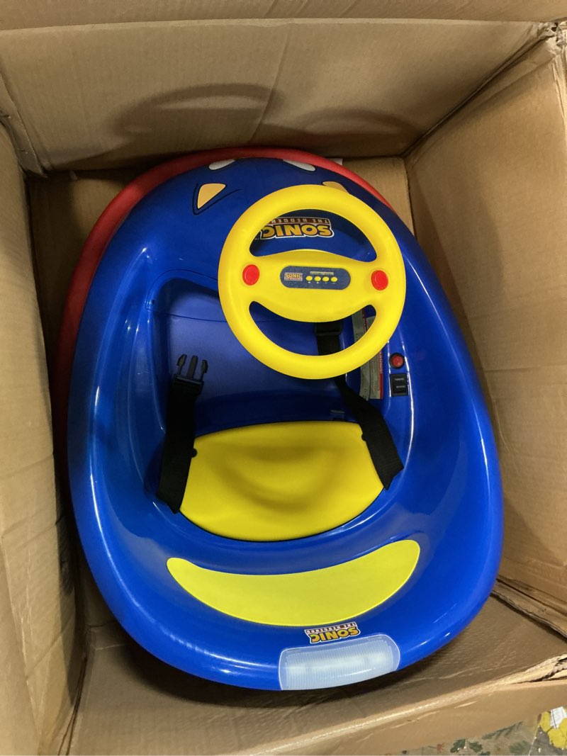Condition photo showing Good Condition for sonic the hedgehog bumper car for kids, 2 speed electric vehicle, toddler bumper car with remote control and 360 degree turning, 6v motor, led lights, gifts for toddlers, large