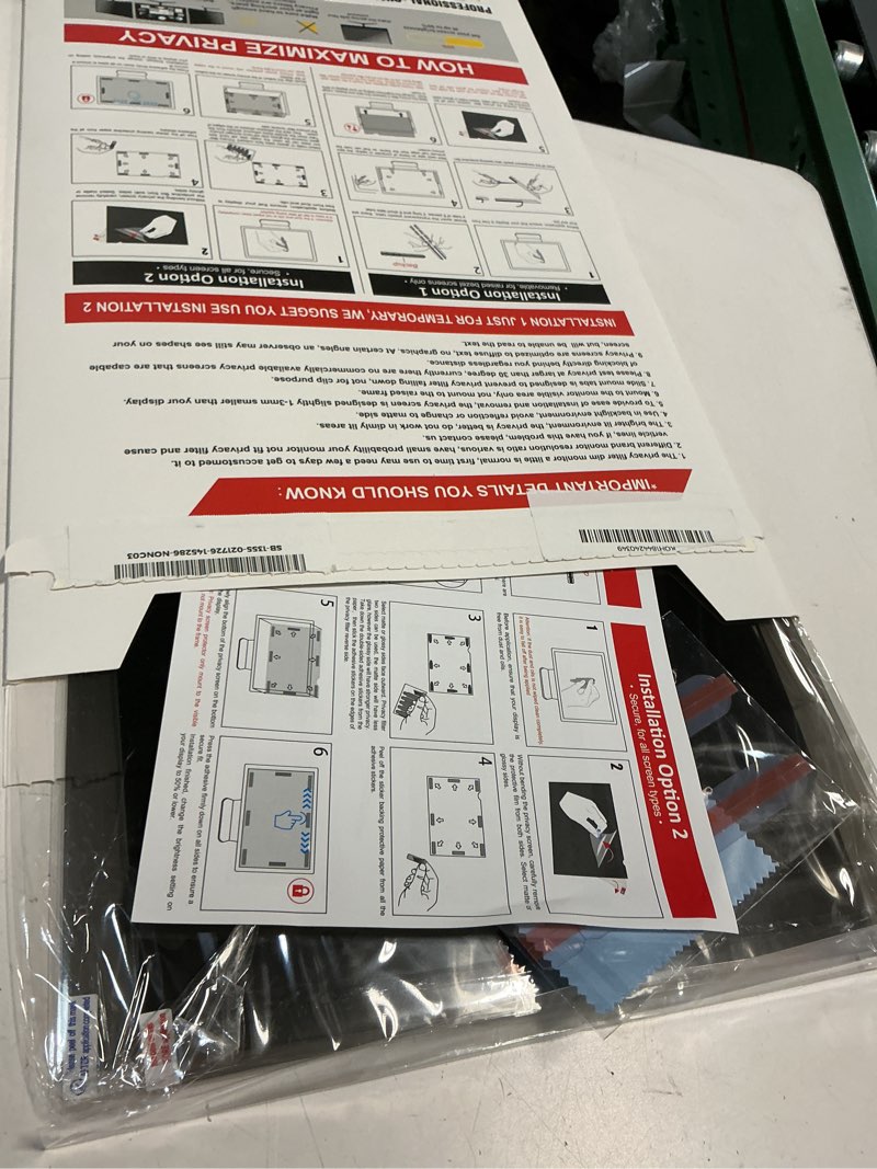 Condition photo showing Good Condition for Magicmoon 2-Pack 24 Inch Computer Privacy Screen Filter, Anti-Spy/Glare Protector Film for Widescreen Monitor with 16:9 Aspect Ratio (Width x Height: 531mm x 298mm) [2 Pack] 24 Inch 16:9 Aspect Ratio