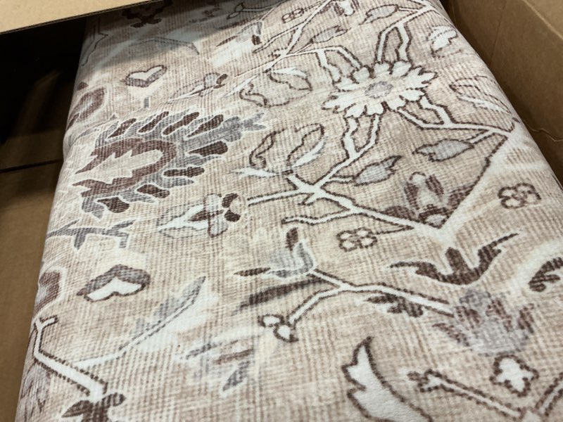 Condition photo showing Good Condition for 8x10 Living Room Rug for Family- Washable Oriental Stain Resistant Rugs for Bedroom Nursery Non Slip Ultra Soft Carpet for Dining Room Medallion Farmhouse Home Decor Floor Decoration Mat (8x10 Beige) 8' x 10' (Rectangular) Beige