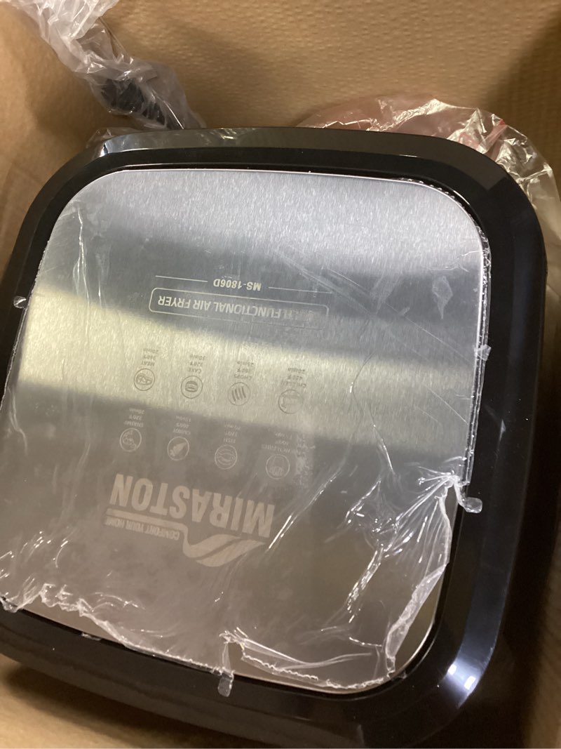 Condition photo showing New/Like New for 8.5QT Air Fryer, Family Size Digital Air Fryers, Nonstick Square Basket, Smart Touchscreen with 8-Preset, Air Frying, Reheat Leftovers, Party Food, Fast Cooking, Dishwasher-Safe, for Kitchen 8.5 QT/8L Black (Touchscreen Series)