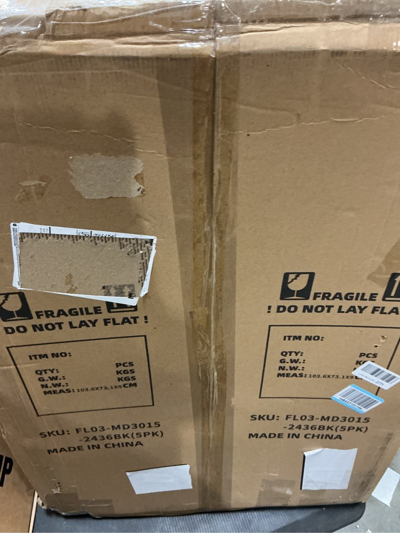 Condition photo showing Good Condition for MCS Original Poster Frame 24x36 Black Lightweight Vertical & Horizontal Wall Hanging Large Picture Frame for Posters, Art Prints & Gallery Wall (6-Pack) 24X36 6-Pack