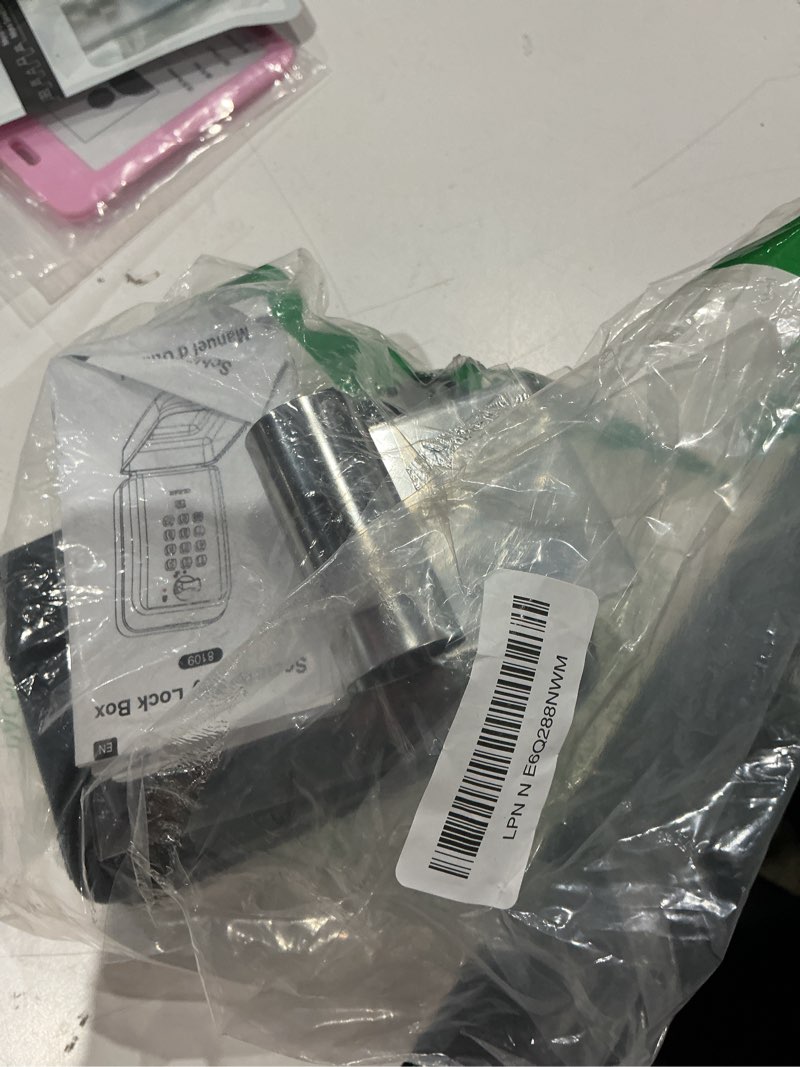 Condition photo showing As Is for 2025 upgrade sl-591 car window lock box, car key lock box, car lock box, car window punch button lock box, vehicle window lock box, lock boxes for car fit for ride share, turo, getaround grey keyboard