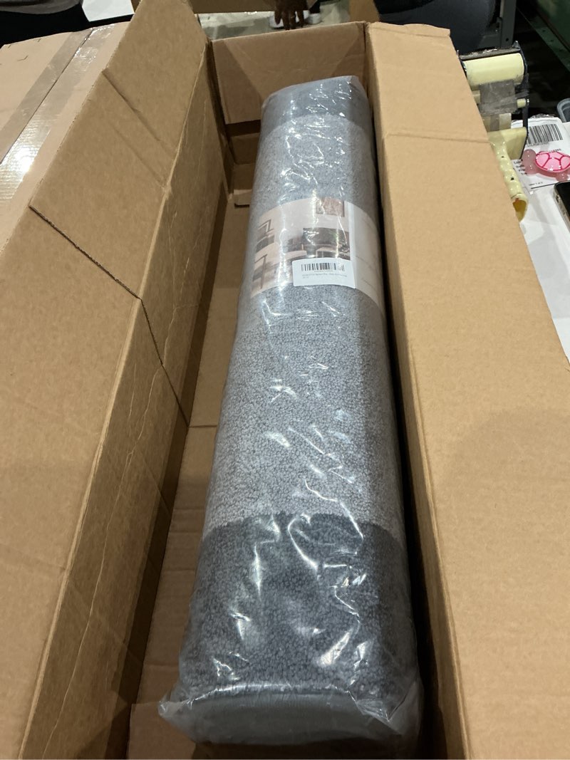 Condition photo showing Good Condition for machine washable runner rug 32" x 96", non slip kitchen mat for floor, absorbent entryway rug for kitchen, bedroom, living room, hallway, door (roll packing) 32" x 96" grey