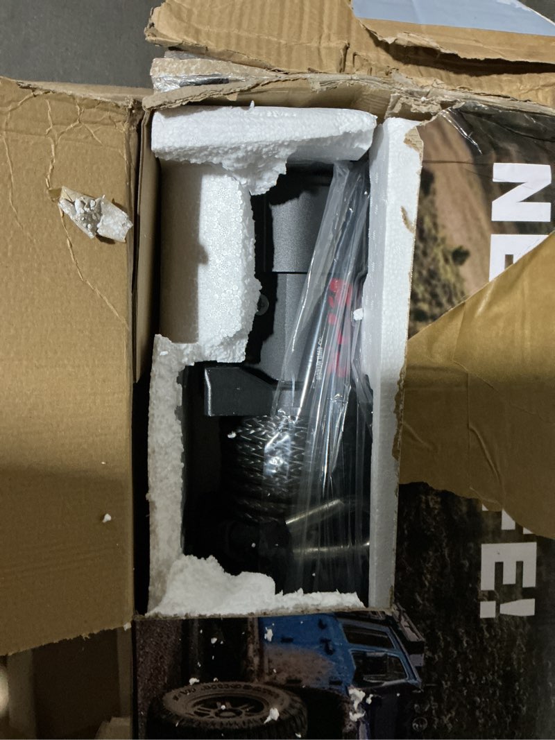 Condition photo showing Good Condition for OPENROAD 13500 lb Recovery Winch with Synthetic Rope and 2 Wireless Remotes - IP68 Waterproof 12V Electric Winch for Jeep, SUV, Truck & Trailer - Panther Series 3S