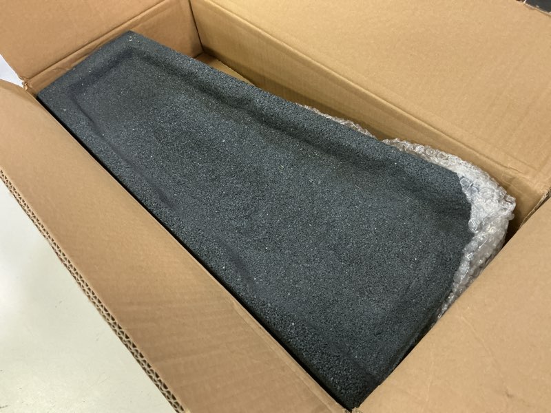 Condition photo showing Good Condition for 2 pack rubber downspout splash block rain gutter down spout drain trays gray gray 2