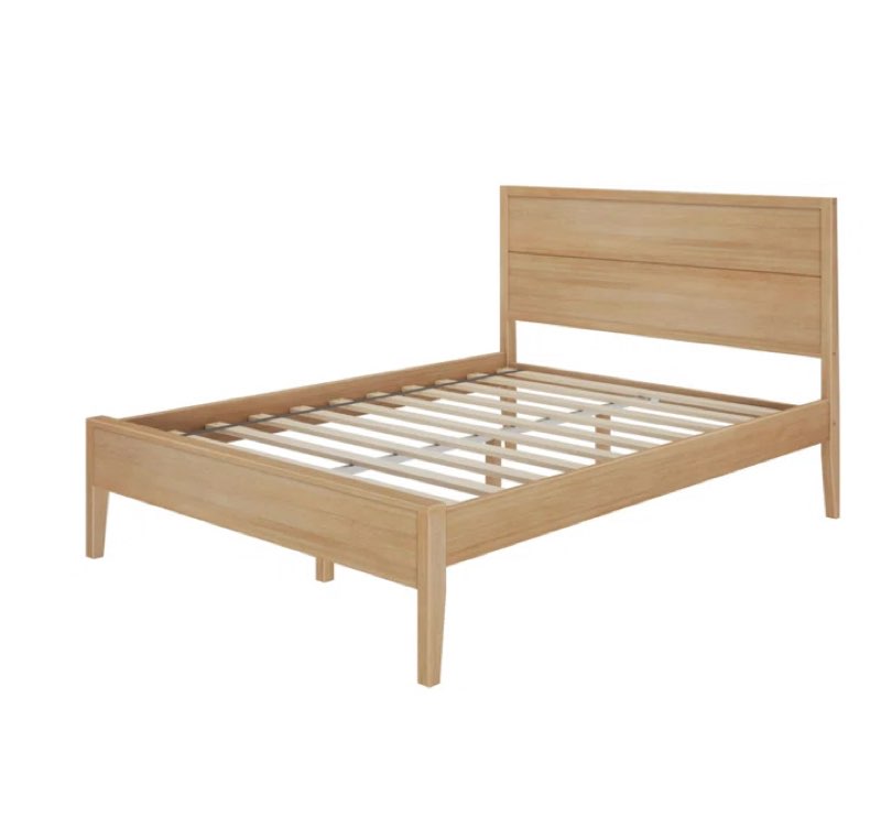 Lauritzen Solid Wood Panel Bed (Queen size)