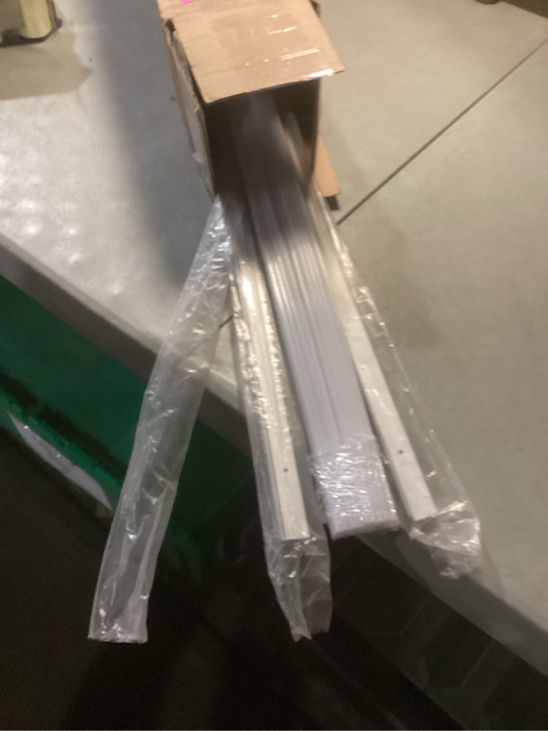 Condition photo showing Good Condition for 40ft weather stripping door seal, kerf style foam strip for large gaps, with scraper tool for exterior and interior frames, white 40 ft white