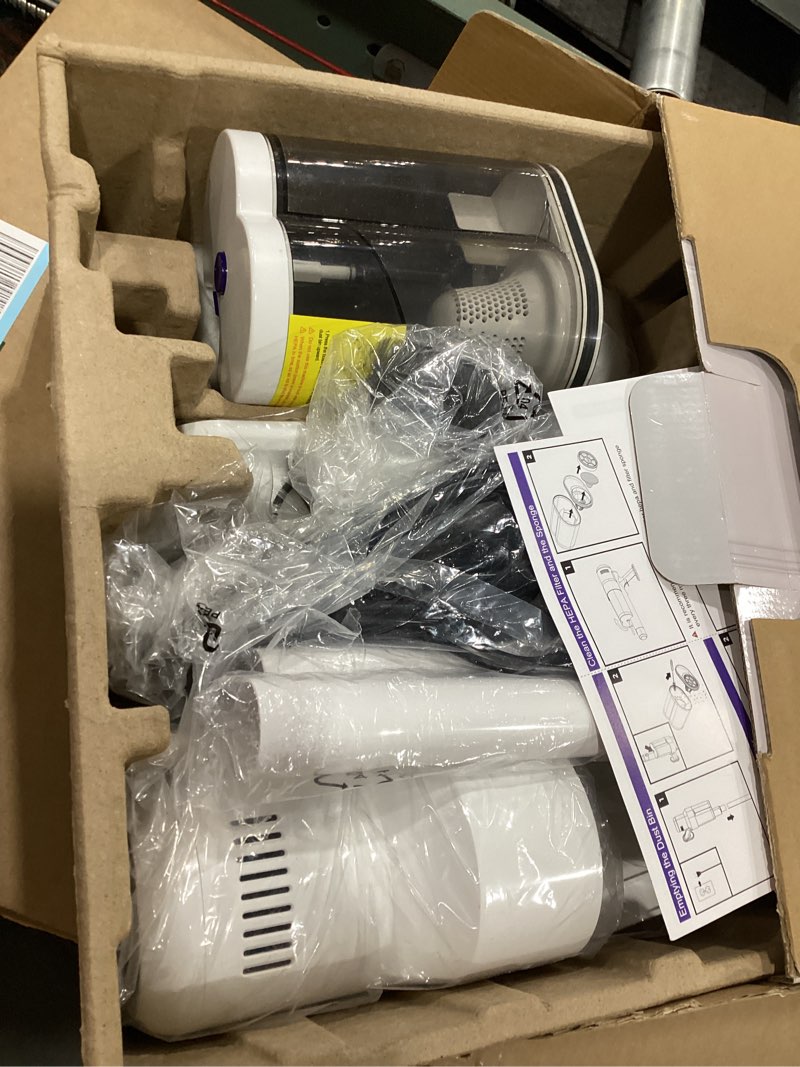 Condition photo showing Good Condition for corded electric vacuum cleaner h01,600w 22kpa full-size stick cleaner with 800ml dual-layer cyclone dust cup,hepafiltration,lightweight&low noise for hardfloor,pet,carpets white