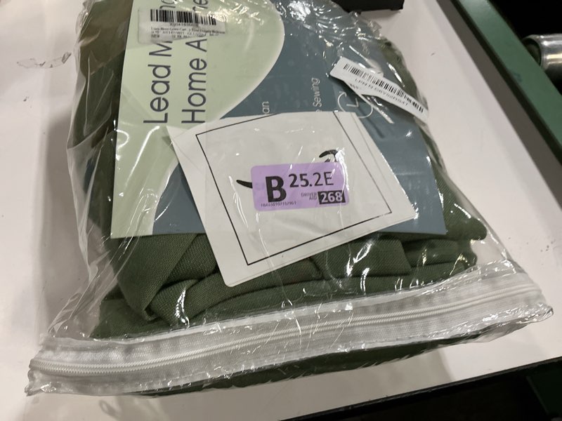 Condition photo showing Good Condition for linen blend green curtains 84 inches long 2 panels for living room back tab pocket light filtering sheer privacy olive green window curtain aesthetic neutral decor muted earthy tone drapery bedroom olive 52"w x 84"l (pack of 2)
