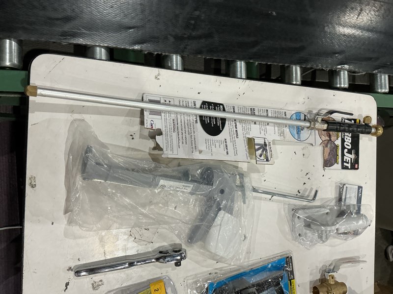 Condition photo showing As Is for assorted home improvement lot (small tools, screw, home accessories, etc.)