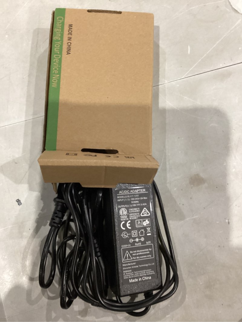 Condition photo showing New/Like New for 19v power cord for acer monitor r240hy sb220q sa230 s231hl s232hl h236hl s202hl s230hl s240hl s220hql s271hl s241hl g246hl g276hl g226hql g236hl h226hql h276hl hn274h power supply ac adapter 65w
